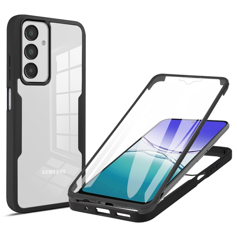 Akril zselés tok kerettel a Samsung Galaxy A16 4G/5G/A17 5G képernyővédőhöz - fekete