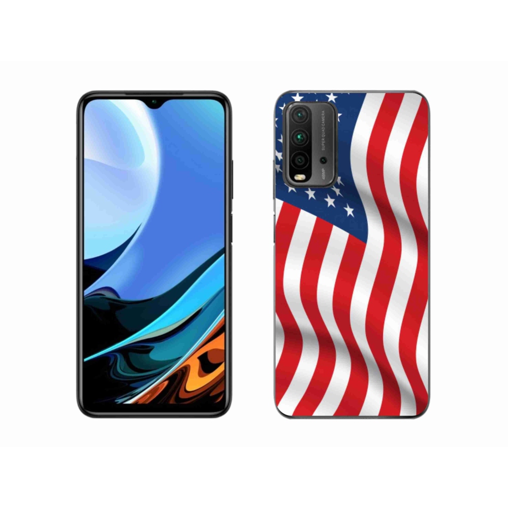 Gél borítás mmCase a Xiaomi Redmi 9T számára - amerikai zászló