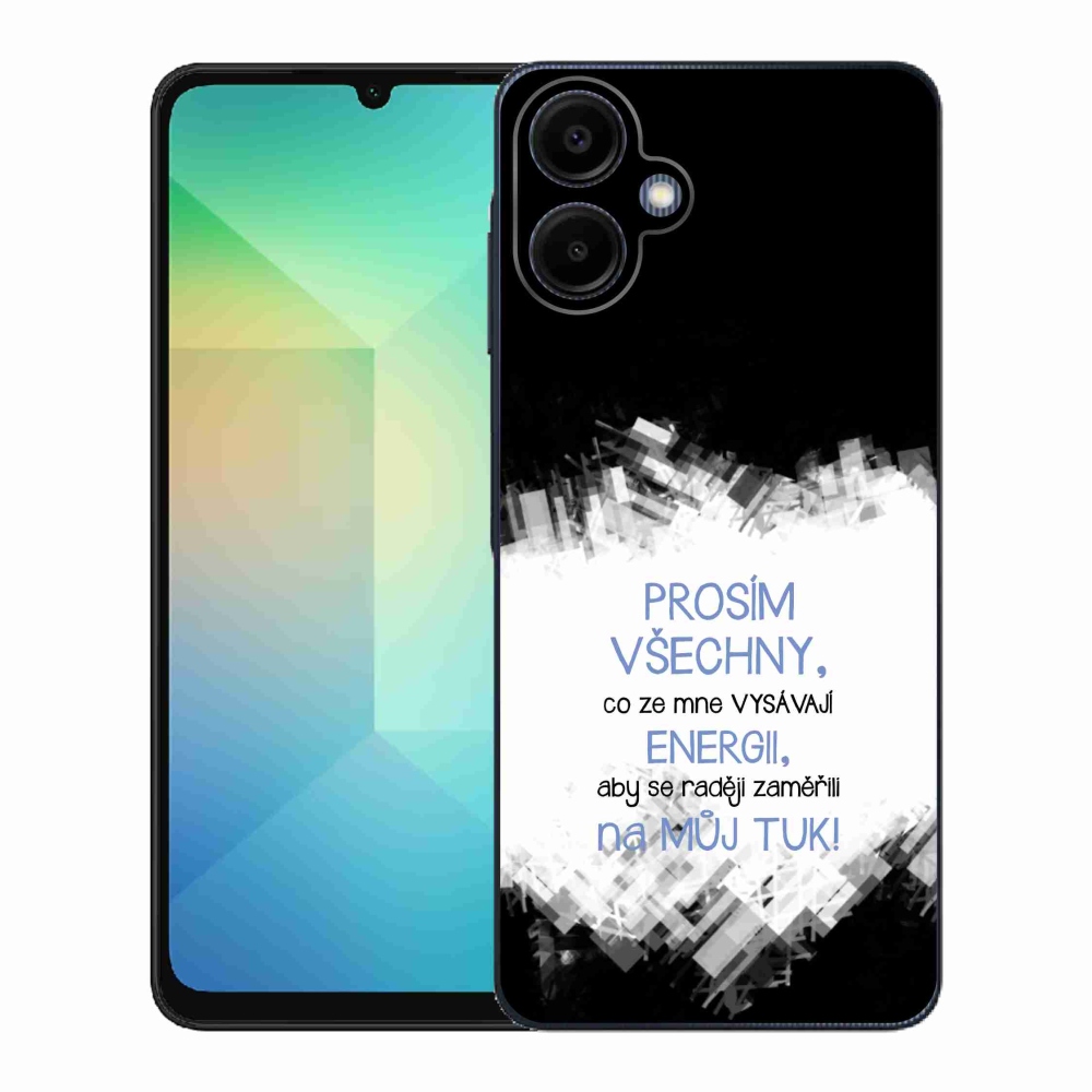 Gél borító mmCase Samsung Galaxy A06 4G - vicces szöveg 1 kék