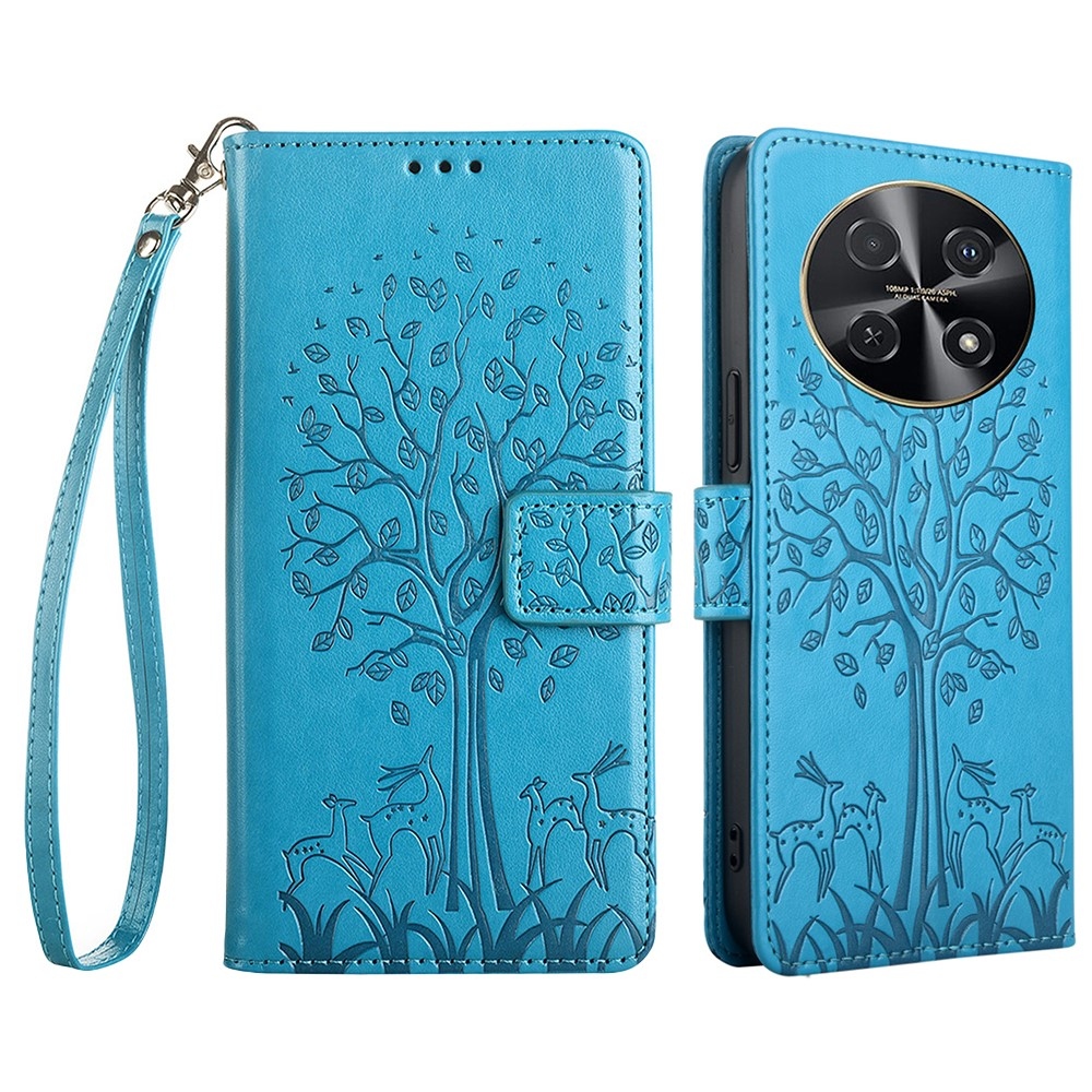 Fa könyvtáska Huawei Nova 12i készülékhez - kék