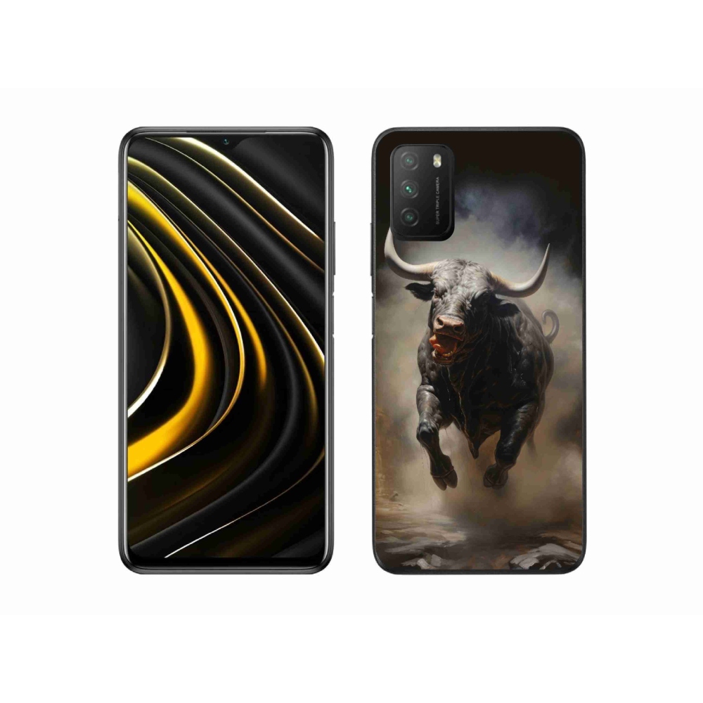 Gél borítás mmCase a Xiaomi Poco M3-hoz - dühös bika