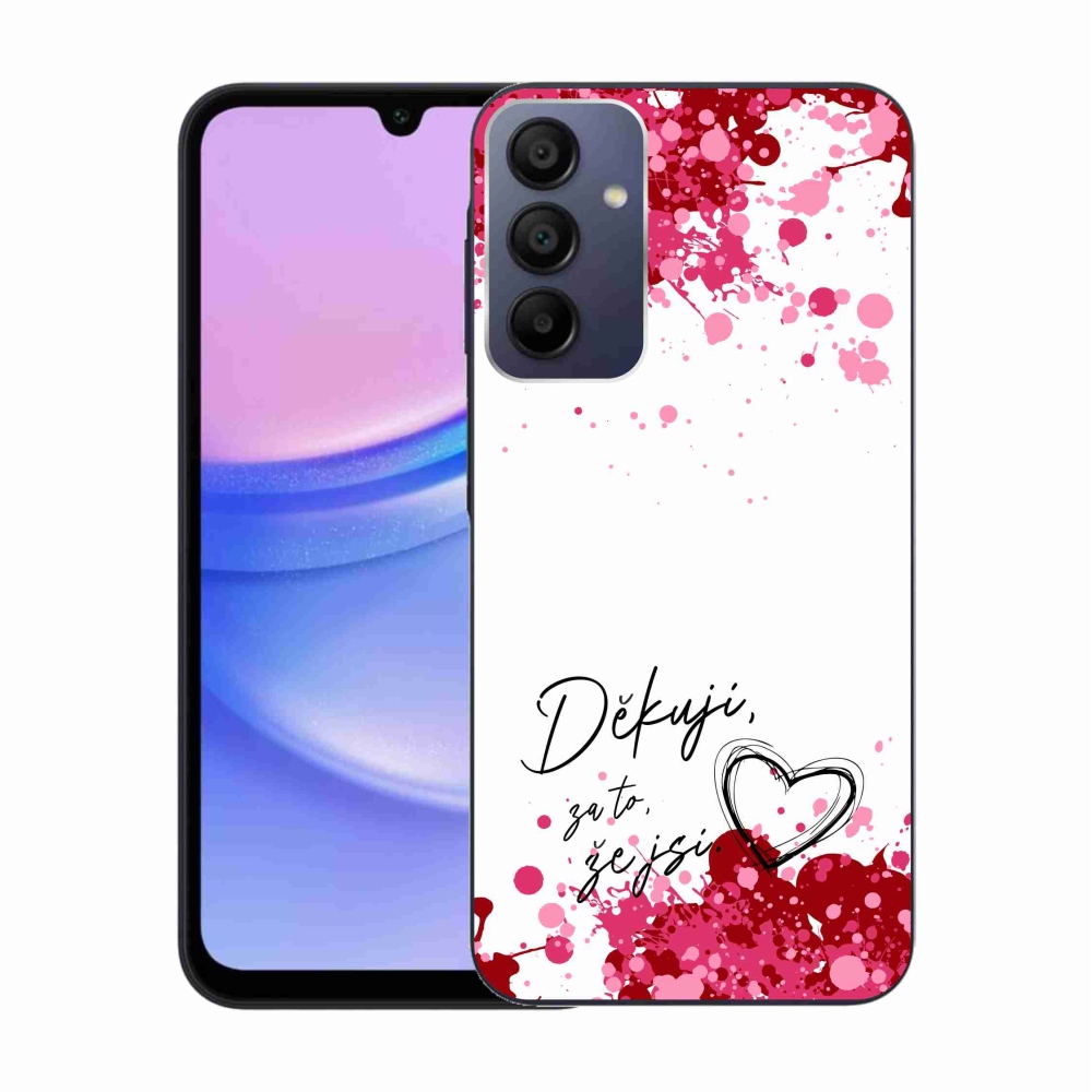 Gél borítás mmCase Samsung Galaxy A15 4G/5G - text in love 2 fehér háttér