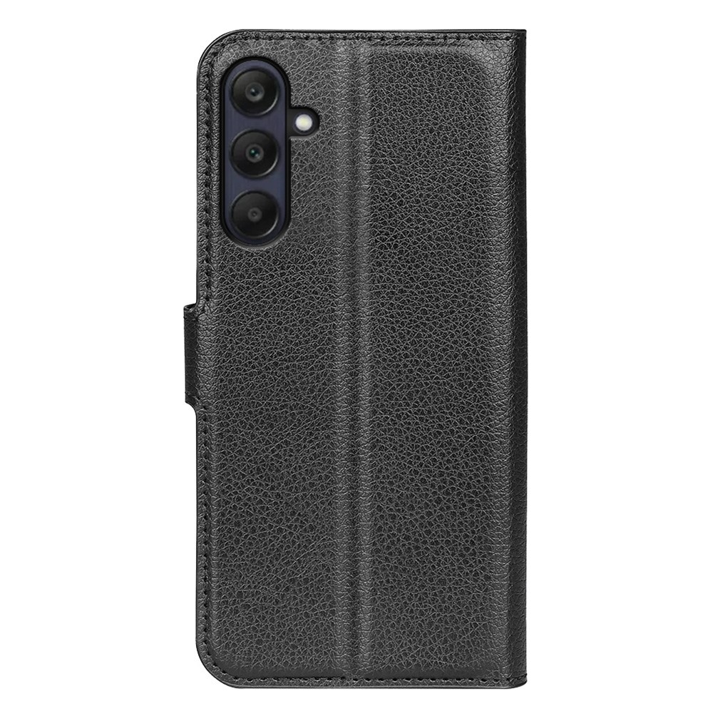 Litchi könyv tok Samsung Galaxy A26 5G - fekete