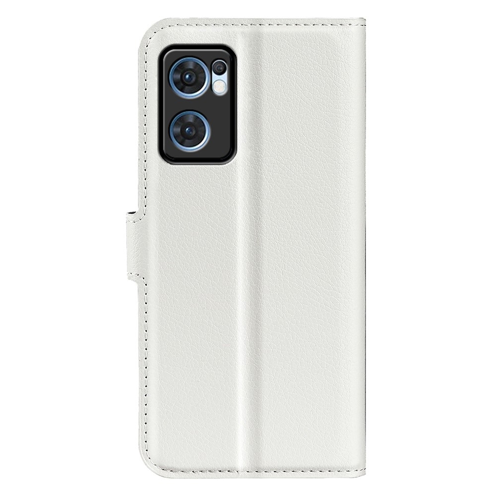 Litchi könyv tok Oppo Find X5 Lite készülékhez - fehér