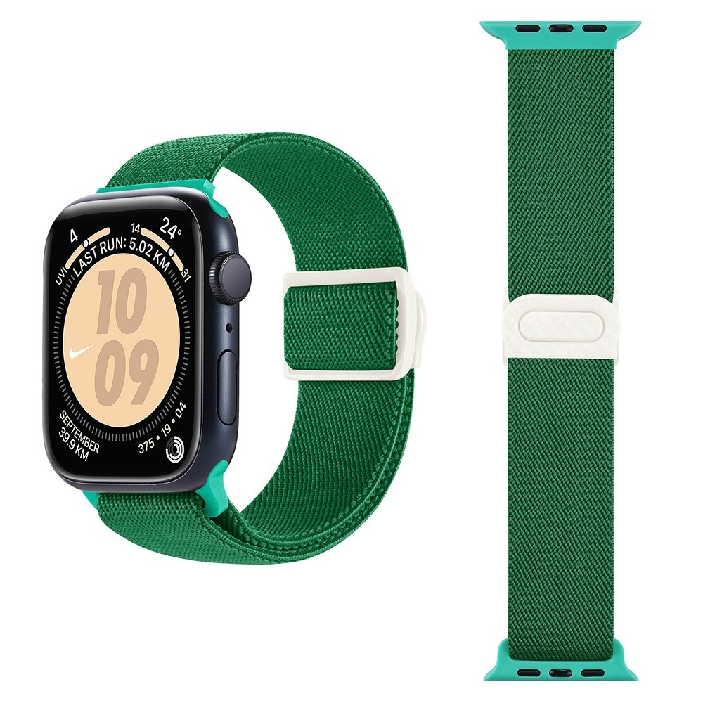 Fokozatos nejlon szíj Apple Watch Ultra/Ultra 2 49mm/SE/SE 2022/2023 44mm/9/8/7 45mm/6/5/4 44mm/3/2/1 42 mm-es Apple Watch Ultra/Ultra 2 órához - zöld színű