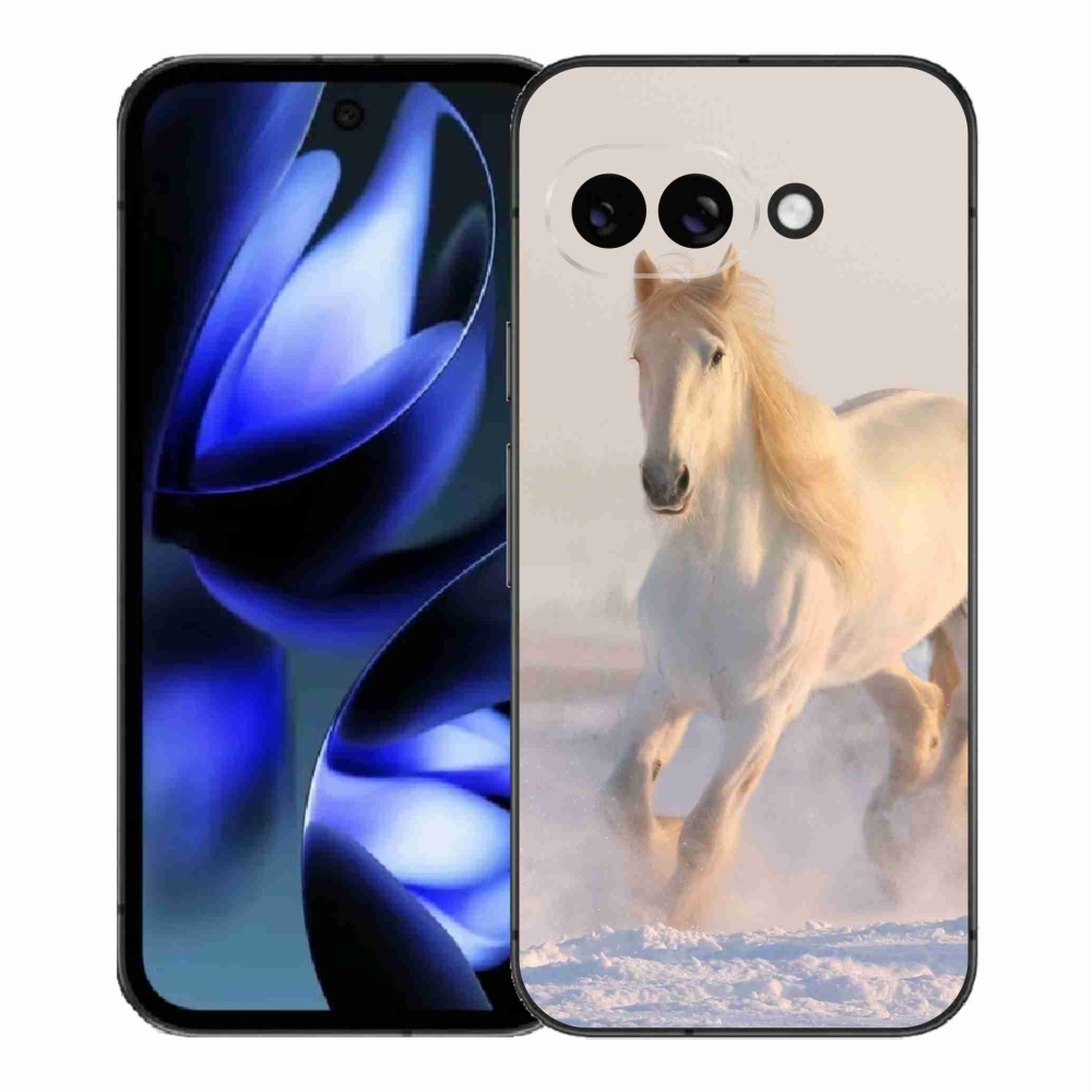 Gél borítás mmCase a Google Pixel 9a számára - ló a hóban