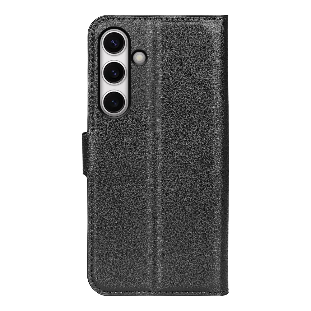 Litchi könyv tok Samsung Galaxy S24 FE készülékhez - fekete