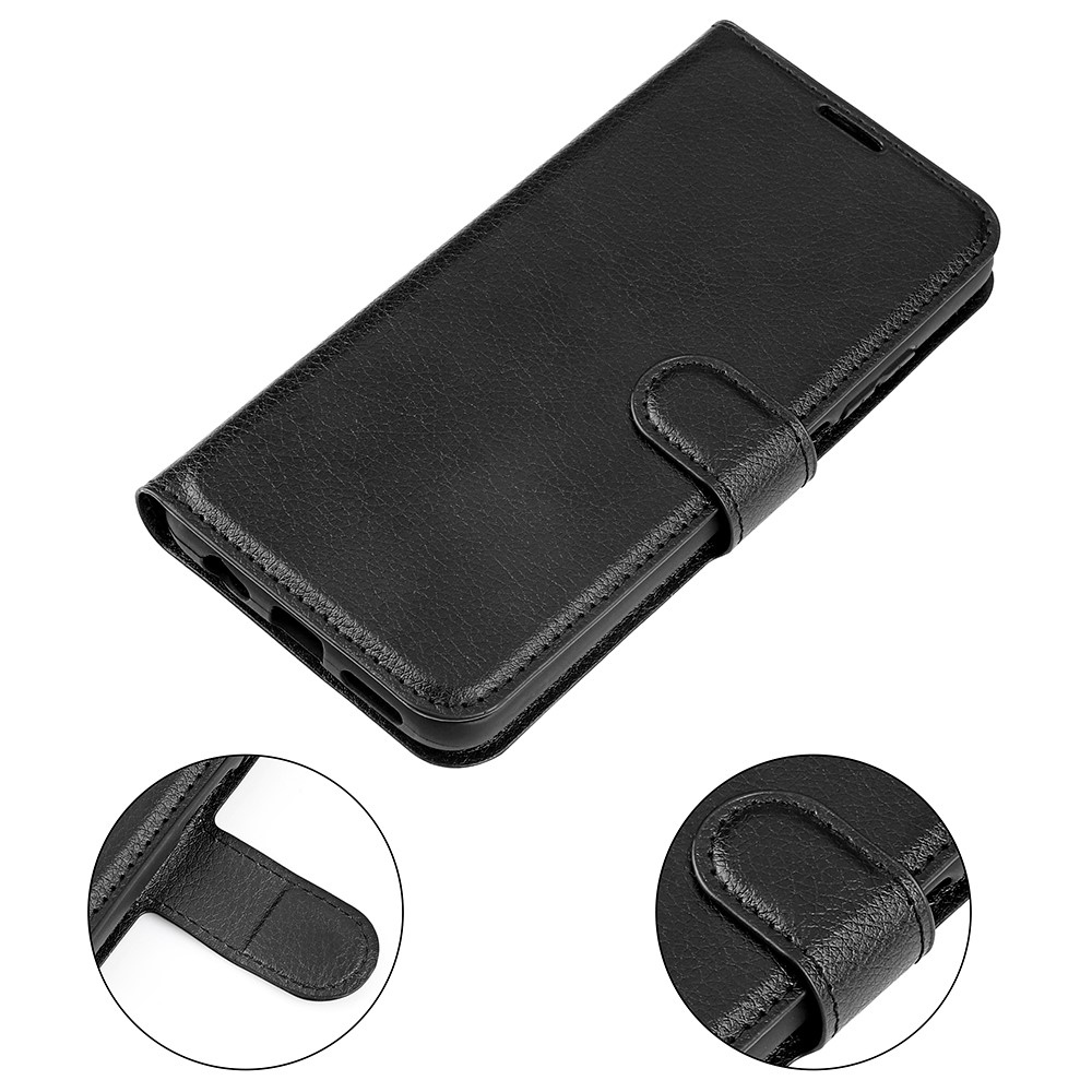 Litchi könyv tok Xiaomi 13 Lite-hoz - fekete