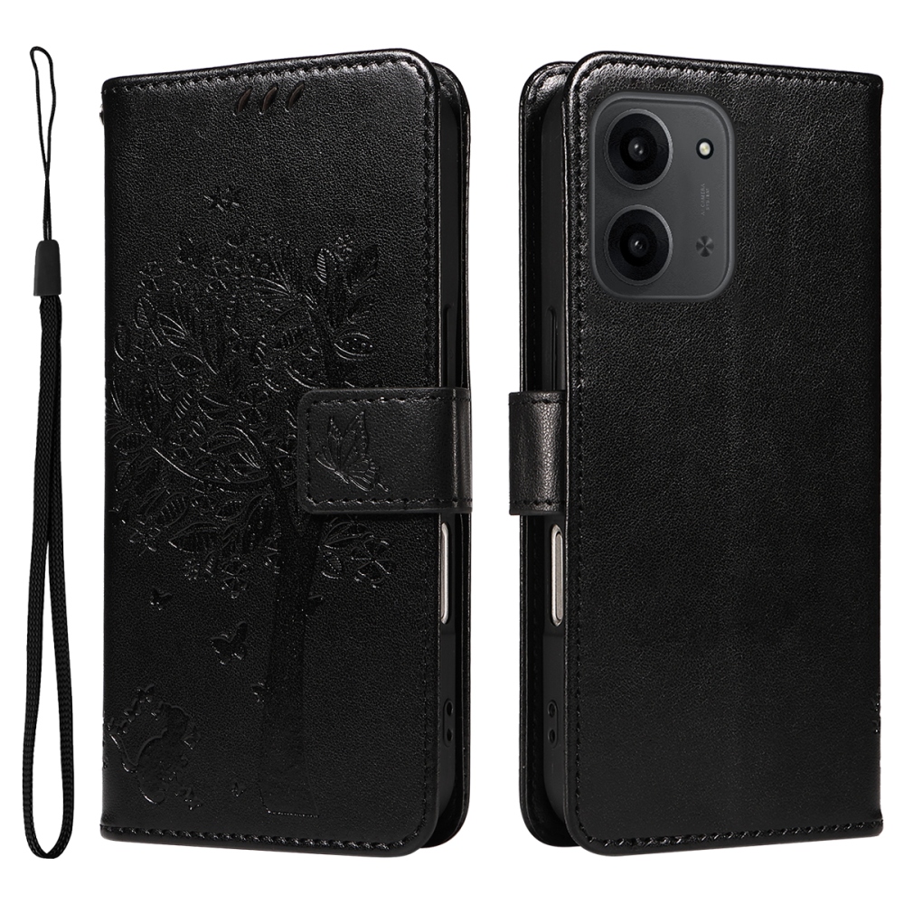 Fák könyve tok Xiaomi Redmi 15C 4G (171mm)/Poco C85 4G (171mm) - fekete