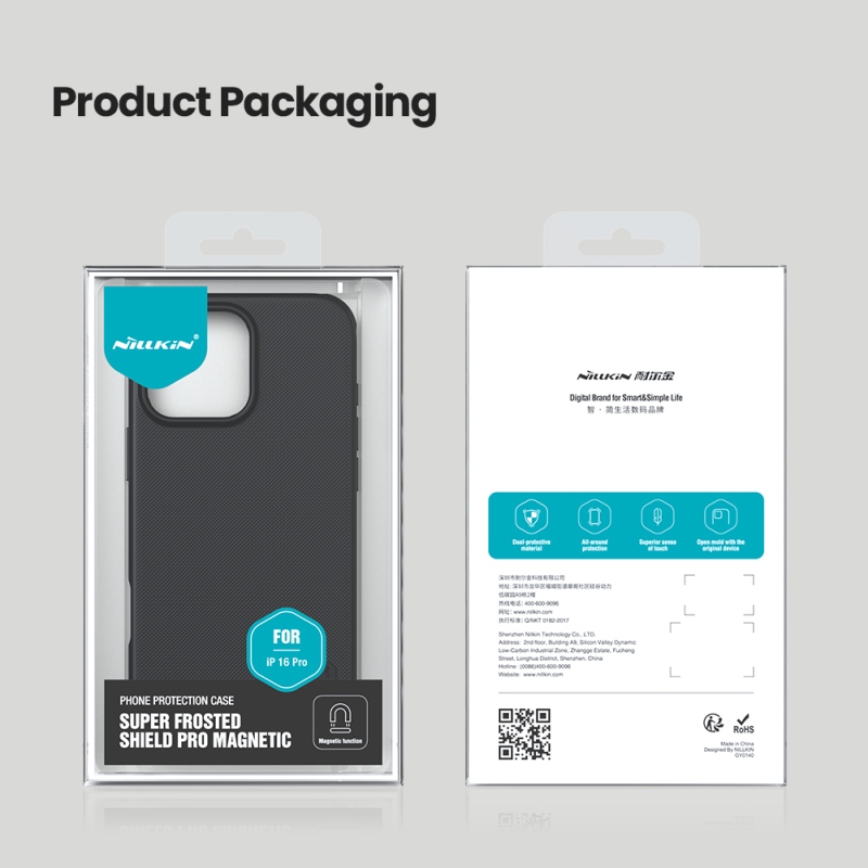 Nillkin Super Frosted PRO mágneses hátlap az Apple iPhone 16 Pro készülékhez Kék