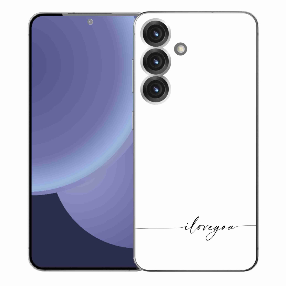 Gél borítás mmCase Samsung Galaxy S25+ - I love you fehér háttérrel