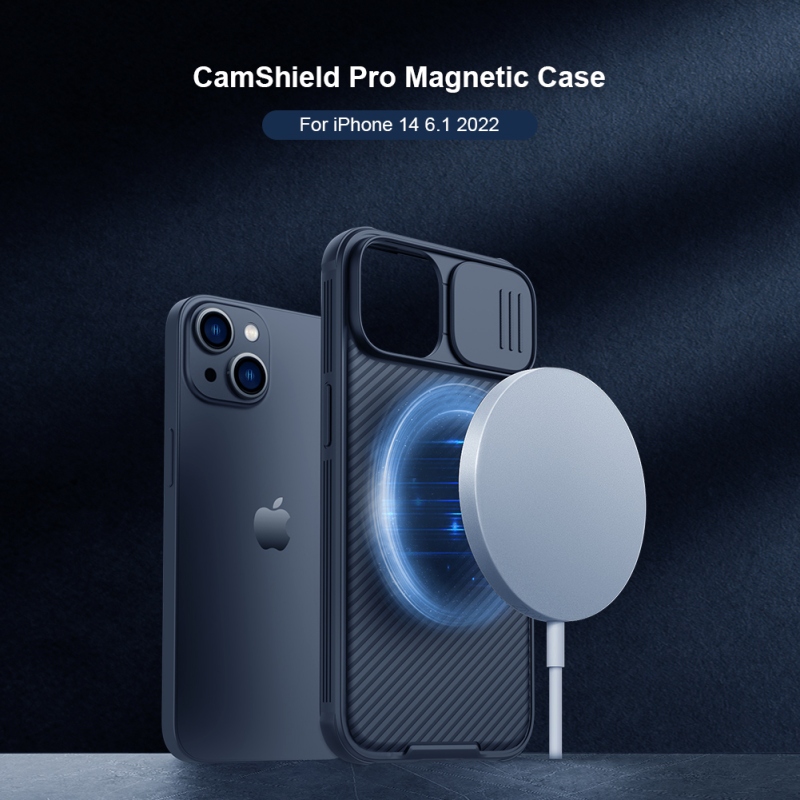 Nillkin CamShield PRO mágneses hátlap Apple iPhone 13/14 készülékhez Fekete