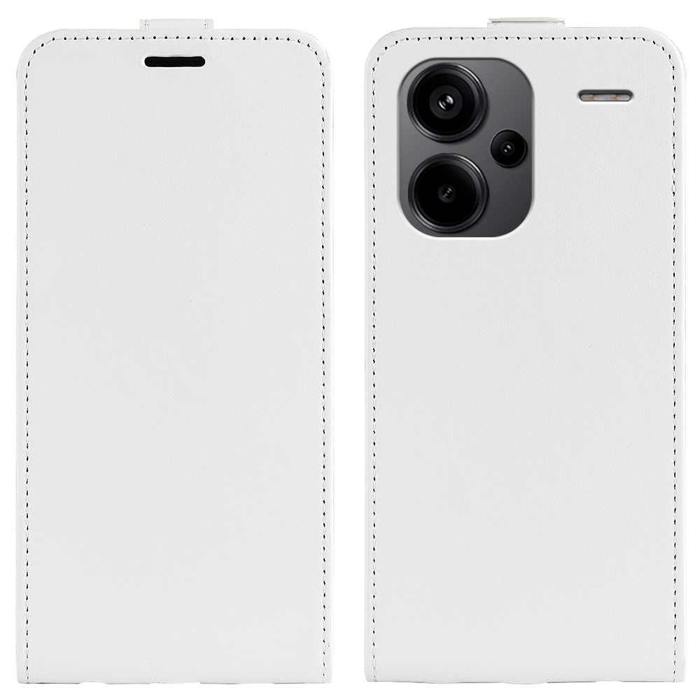 Függőleges flip tok Xiaomi Redmi Note 13 Pro+ 5G számára - fehér