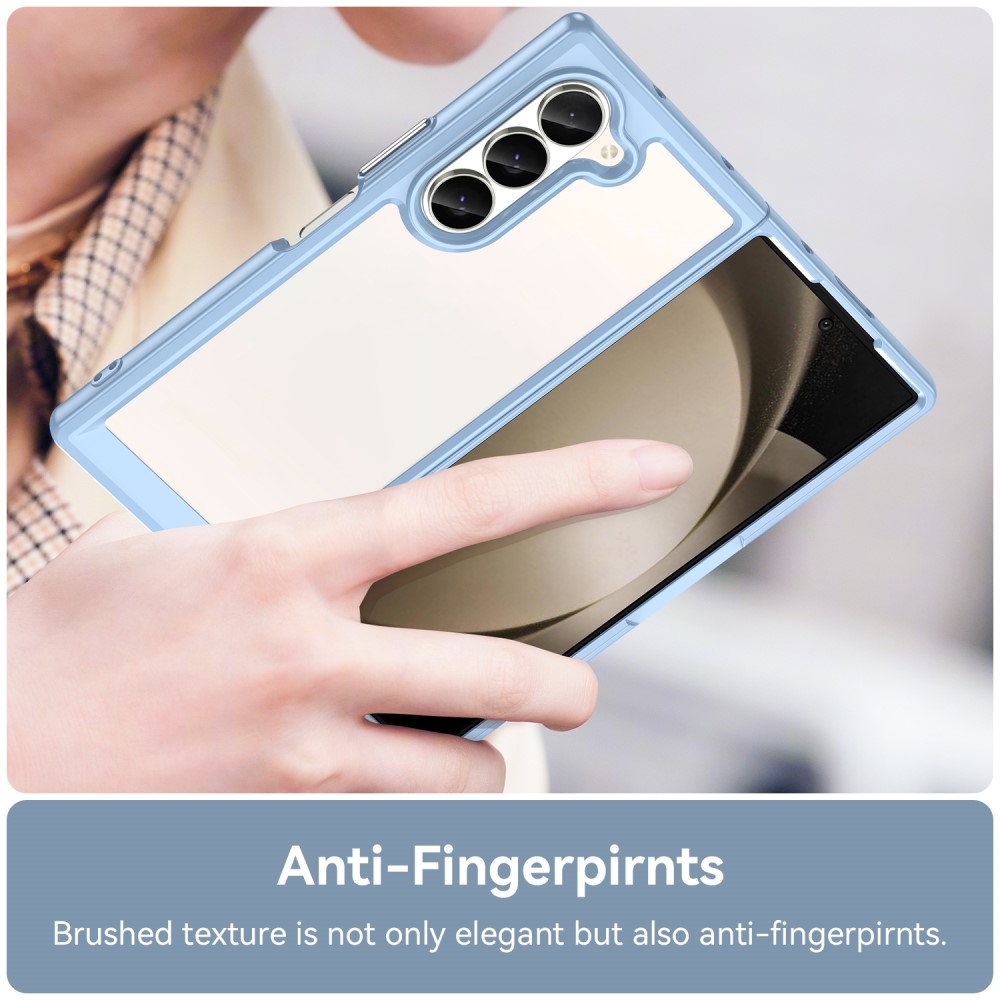 Gél tok fix hátlappal Samsung Galaxy Z Fold6 5G készülékhez - kék