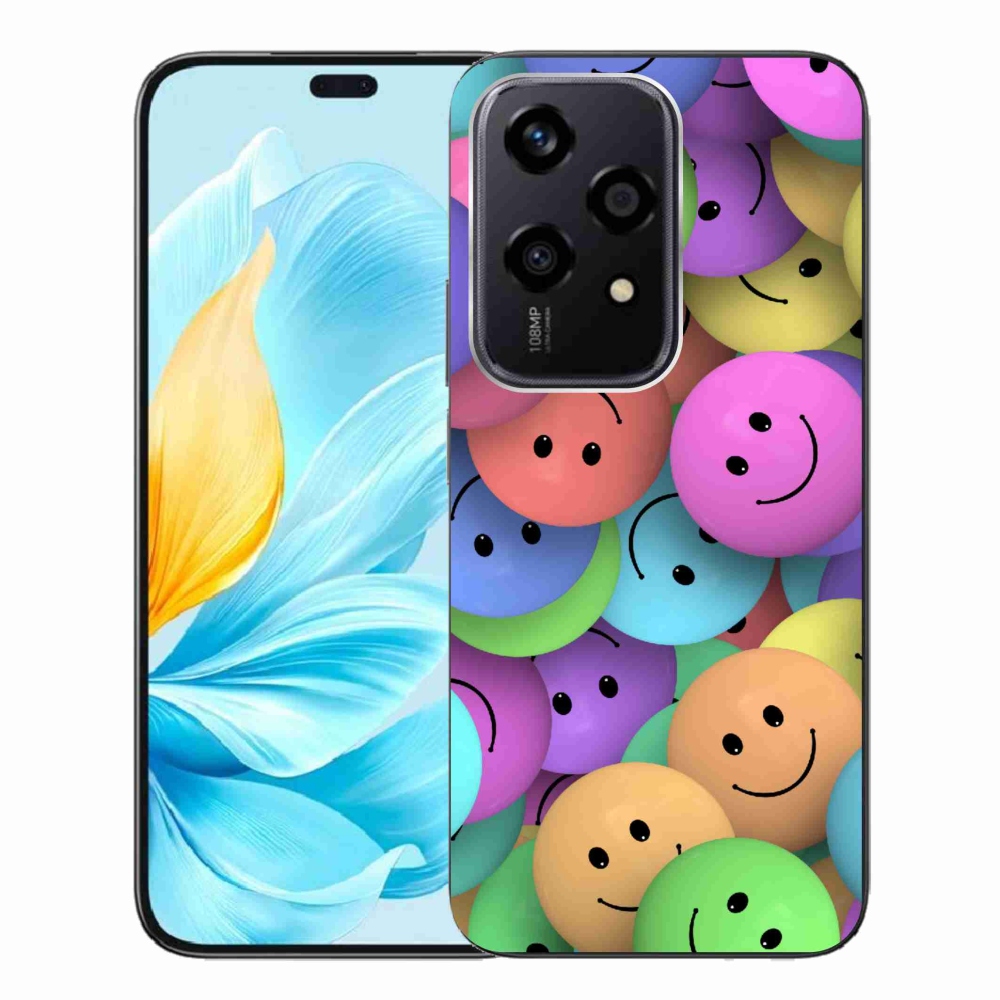 Zselés borító mmCase a Honor 200 Lite 5G számára - színes smiley-k