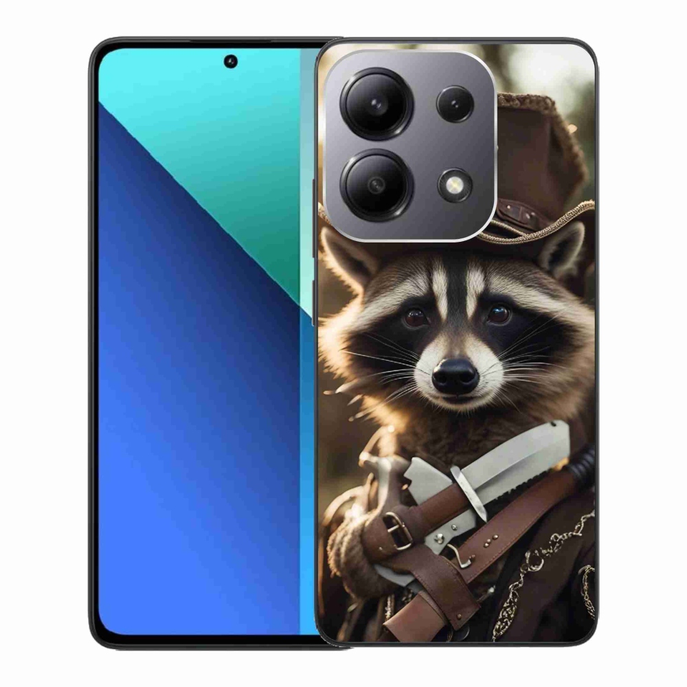 Gél borító mmCase a Xiaomi Redmi Note 13-hoz - mosómedve egyenruhában