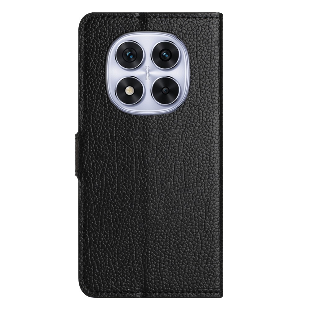 Litchie könyv tok Xiaomi Redmi Note 14 Pro 5G/Poco X7 5G/Note 14 Pro+ 5G - fekete