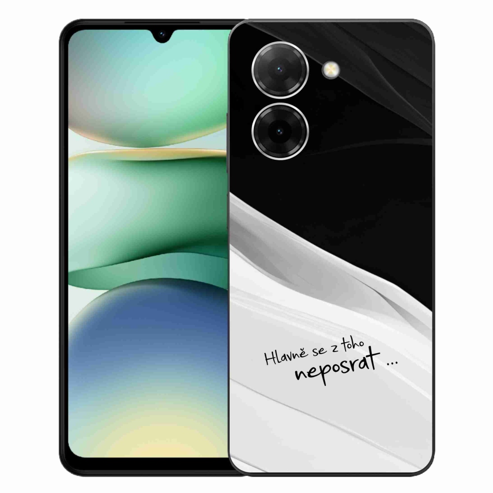 Gél borító mmCase a Xiaomi Redmi A5 (171.7x77.8x8.3mm) - vicces szöveg 13 fehér és fekete háttérrel