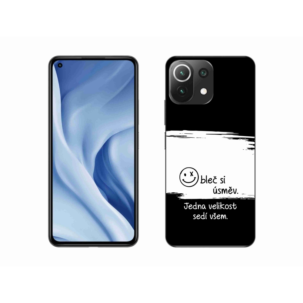 Gél borító mmCase a Xiaomi 11 Lite 5G NE számára - vicces szöveg 8 fekete-fehér háttérrel
