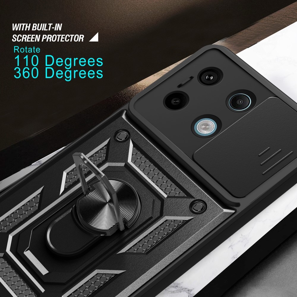 Tartós csúszásbiztos borító Xiaomi Redmi Note 13 Pro 5G/Poco X6 5G - fekete
