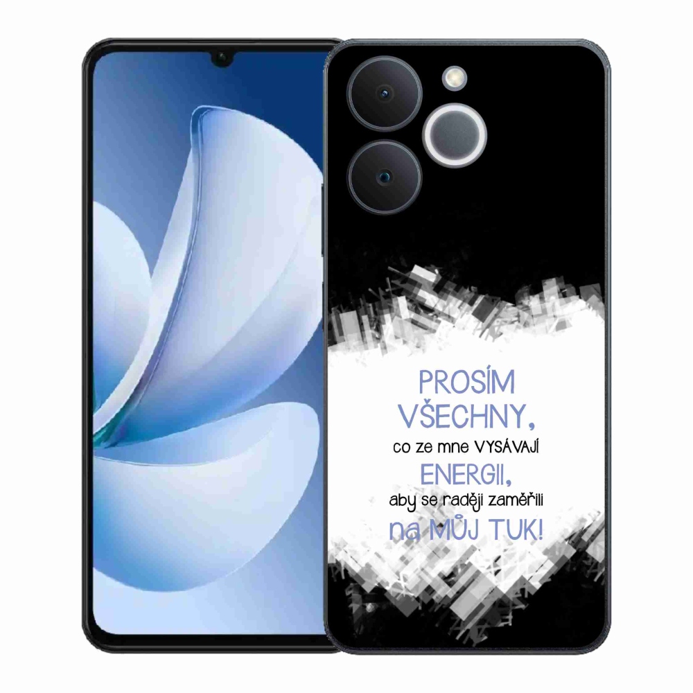 Zselés borító mmCase a Realme Note 70T készülékhez - vicces szöveg 1 kék