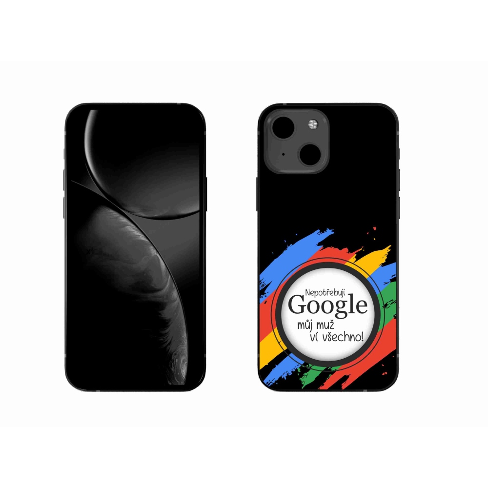 Gél borítás mmCase iPhone 13 6.1 készülékhez - az ember mindent tud fekete háttérrel
