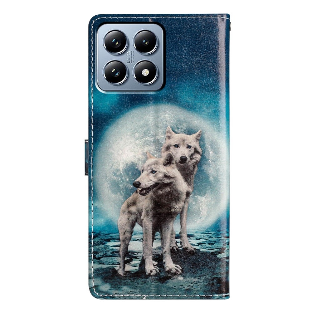 Egyedi könyv tok a Xiaomi 15T-hez - két farkas