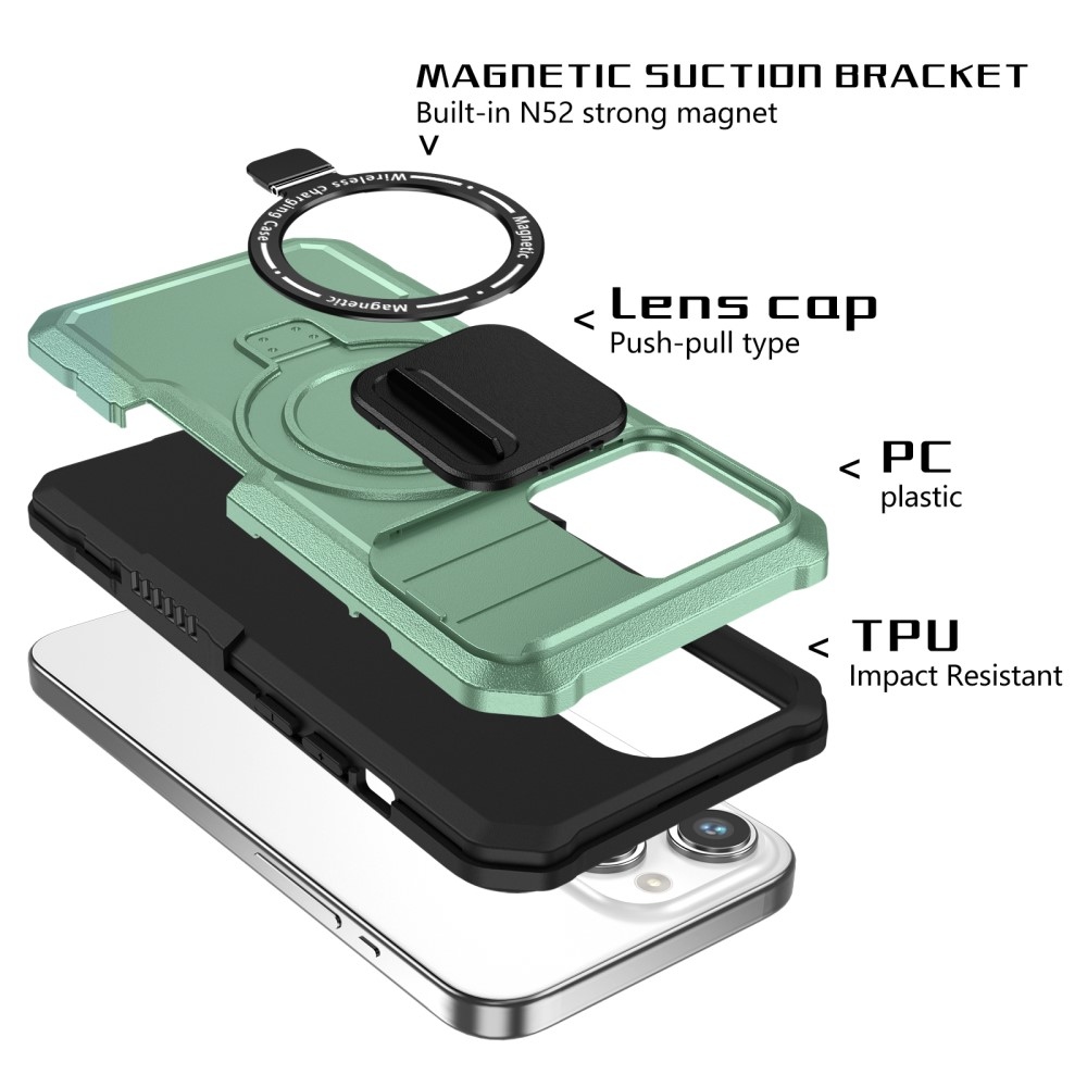 Katonai strapabíró védőburkolat MagSafe-vel iPhone 14 Pro Max készülékhez - világoszöld