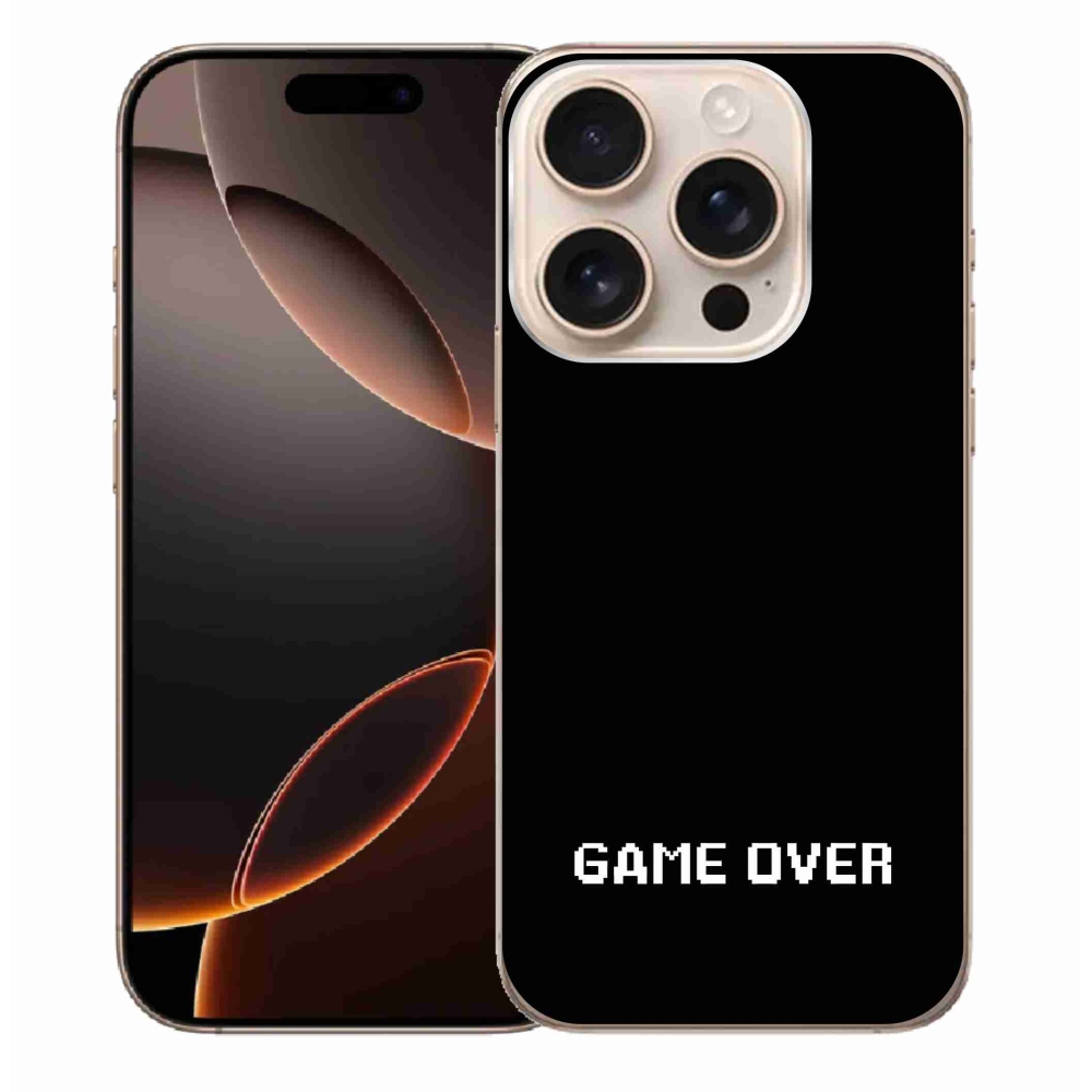 Zselés borítás mmCase iPhone 16 Pro Max készülékhez - játék fekete háttéren