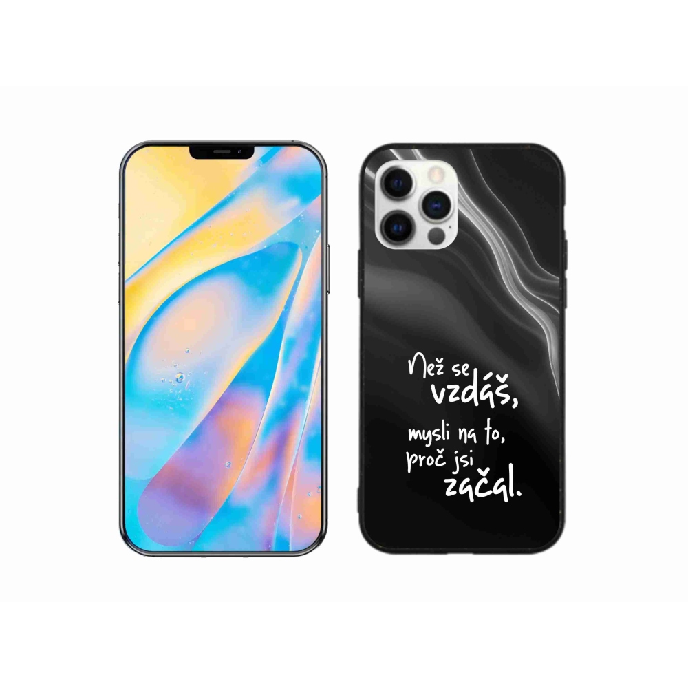 Gél borítás mmCase iPhone 12 készülékhez - idézet 2 fekete háttér