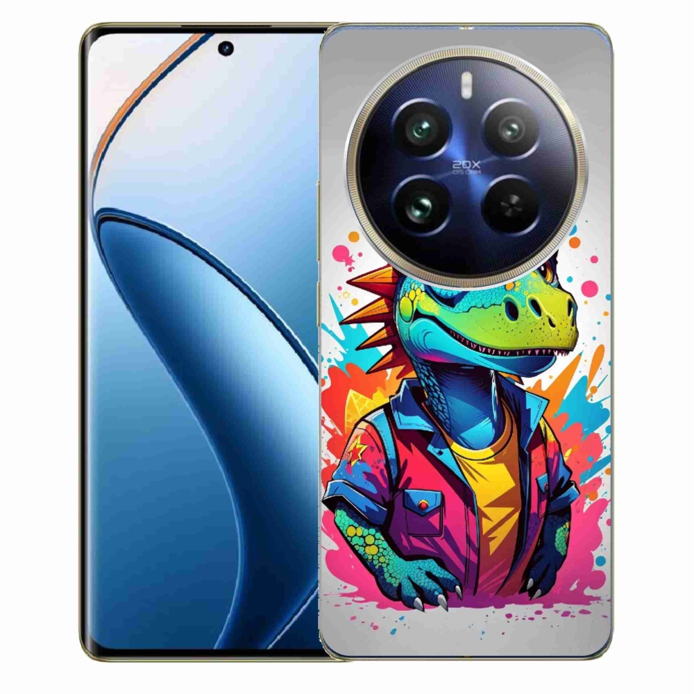 Zselés borítás mmCase a Realme 12 Pro 5G/12 Pro+ 5G számára - színes dinoszauruszok
