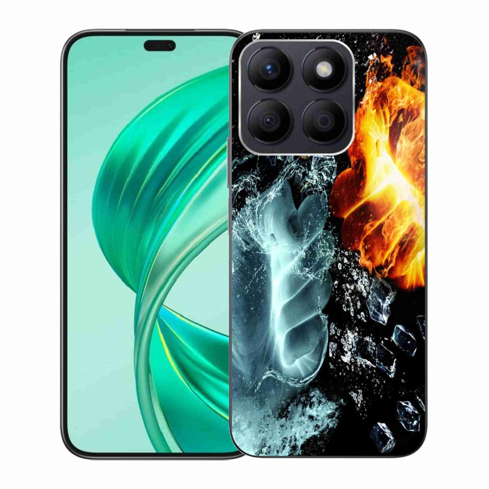 Zselés borítás mmCase a Honor X8b számára - víz és tűz