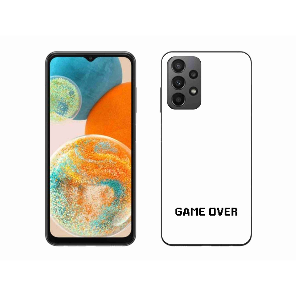 Gél borítás mmCase Samsung Galaxy A23 4G/5G - játék fehér háttérrel