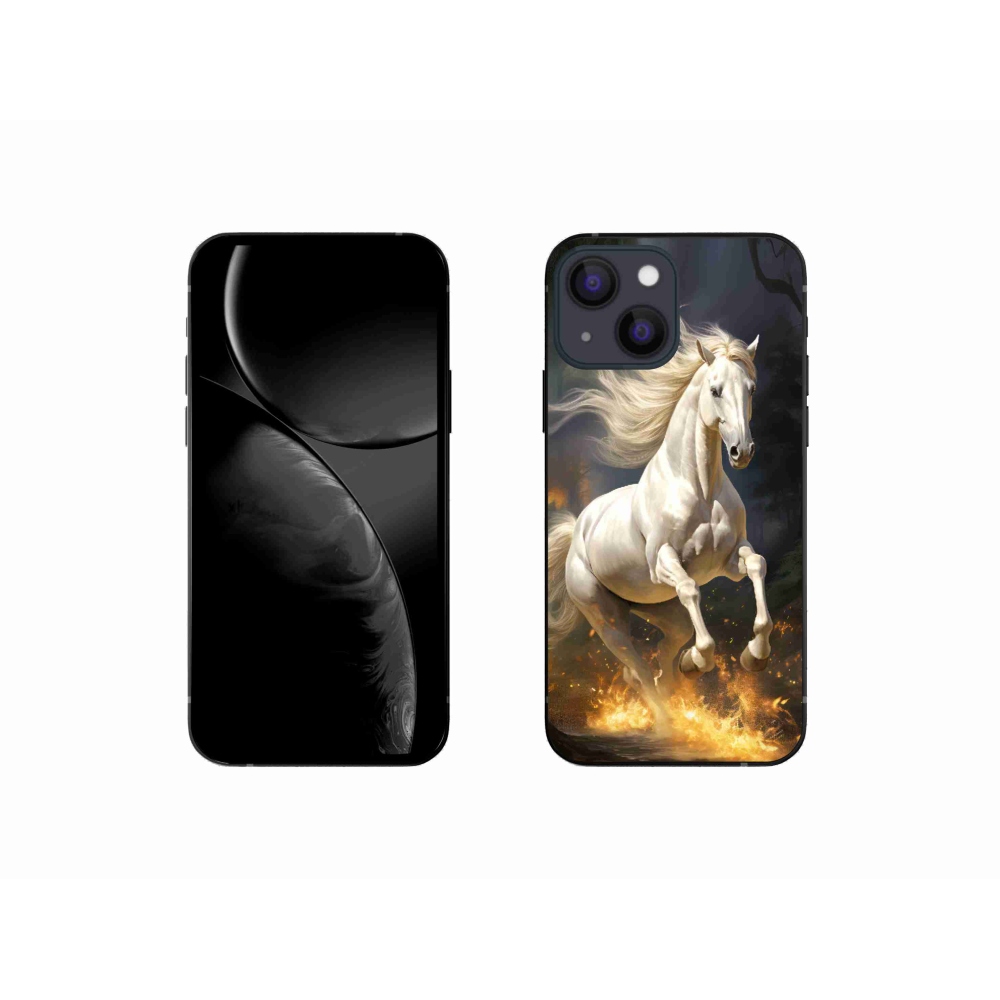 Zselés borítás mmCase iPhone 13 mini készülékhez - fehér ló 2