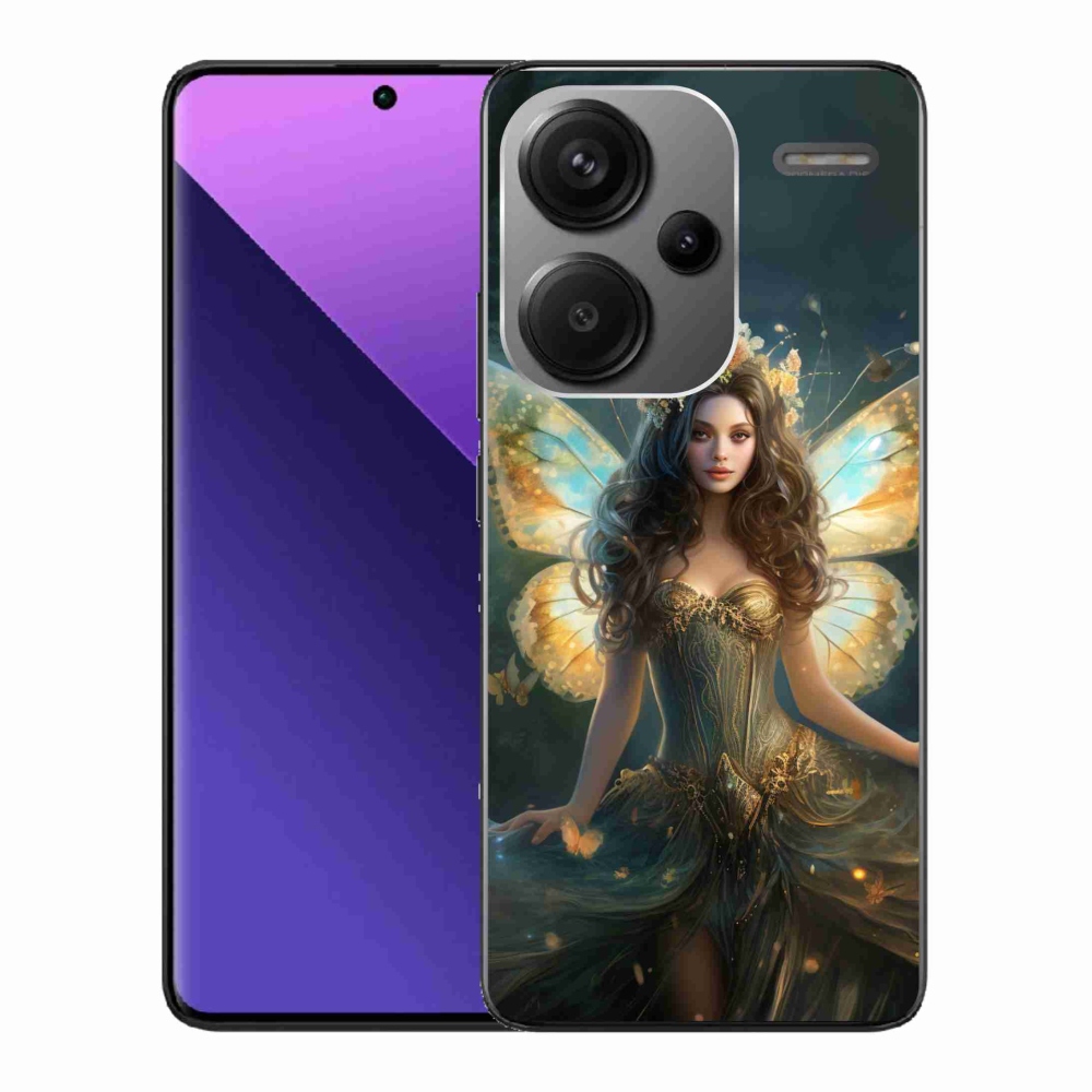 Gél borítás mmCase a Xiaomi Redmi Note 13 Pro+ 5G - pillangó nő számára