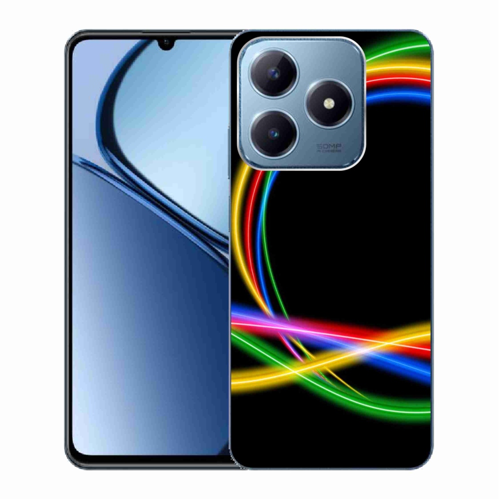 Gél tok mmCase a Realme C63 készülékhez - neon körök