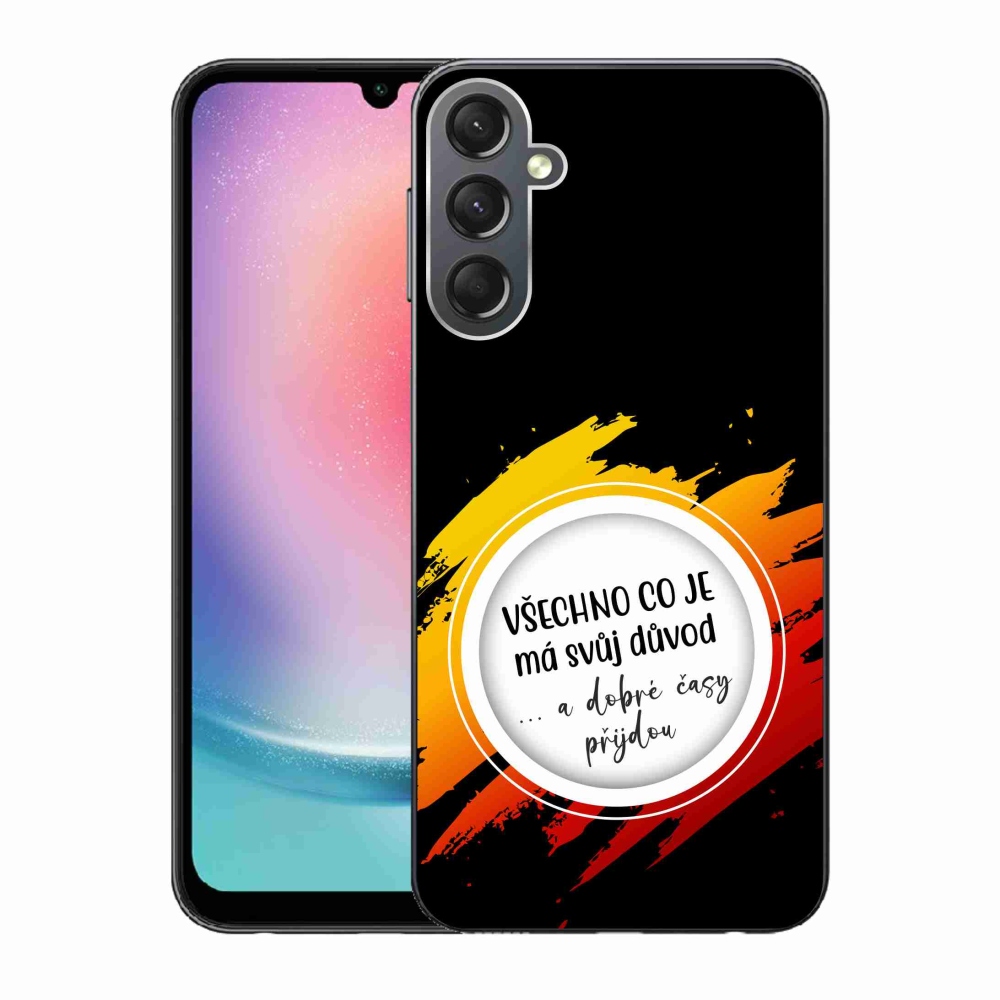 Gél borító mmCase Samsung Galaxy A24 - idézet 3 fekete háttér