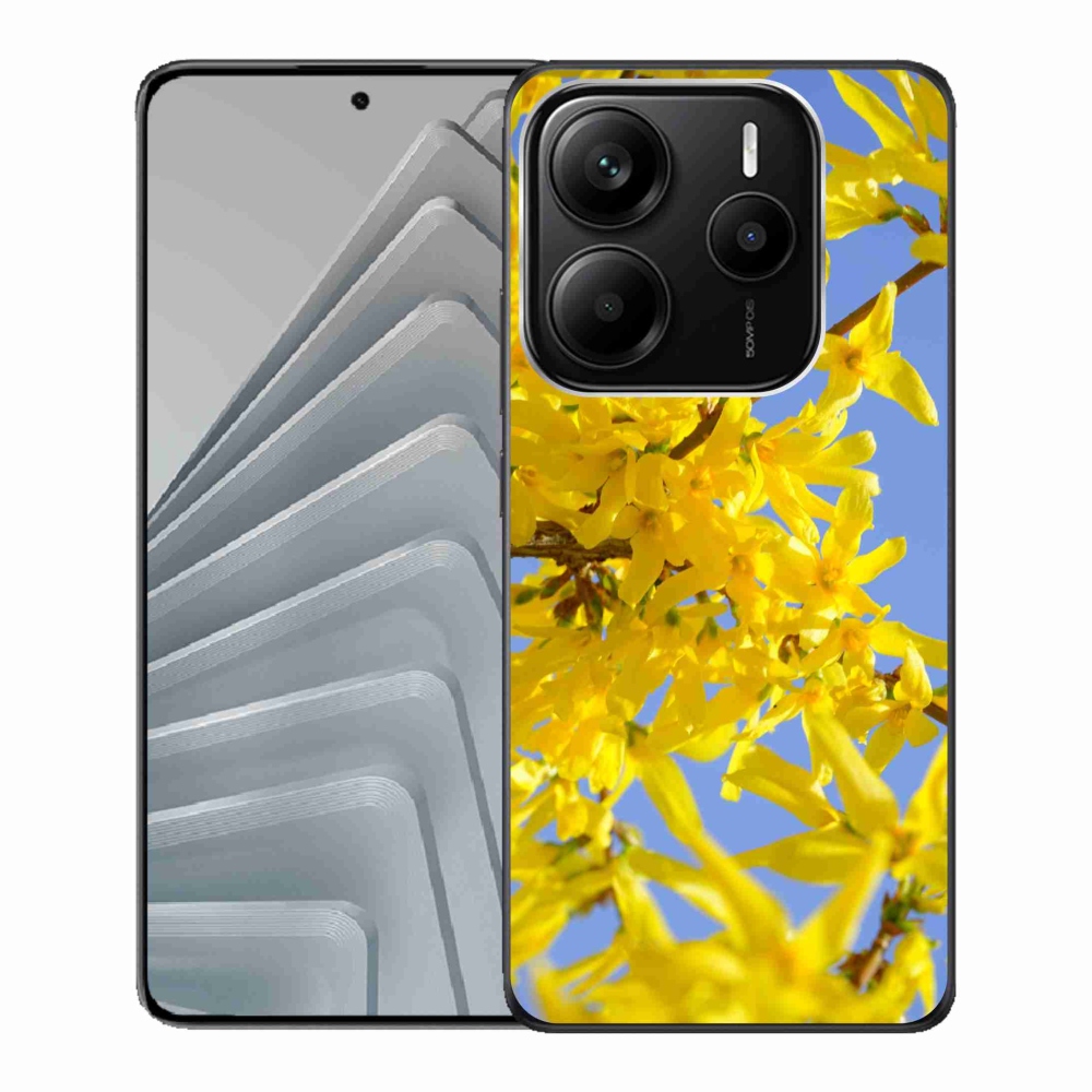 Gél borító mmCase a Xiaomi Redmi Note 14 5G-hez - sárga virágok