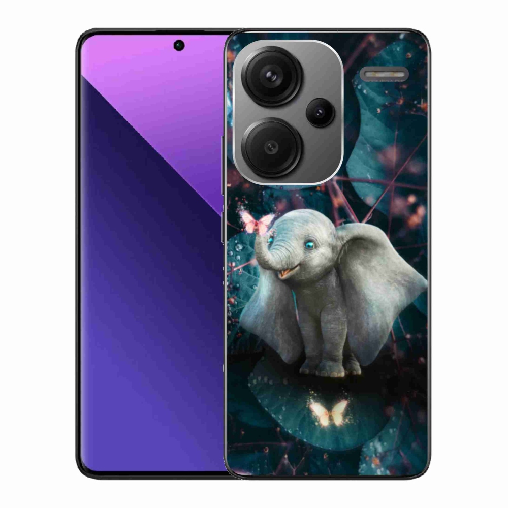 Gél borítás mmCase a Xiaomi Redmi Note 13 Pro+ 5G számára - aranyos elefánt