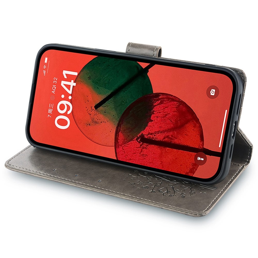Fa könyvtáska a Huawei Pura 70 Pro-hoz - szürke