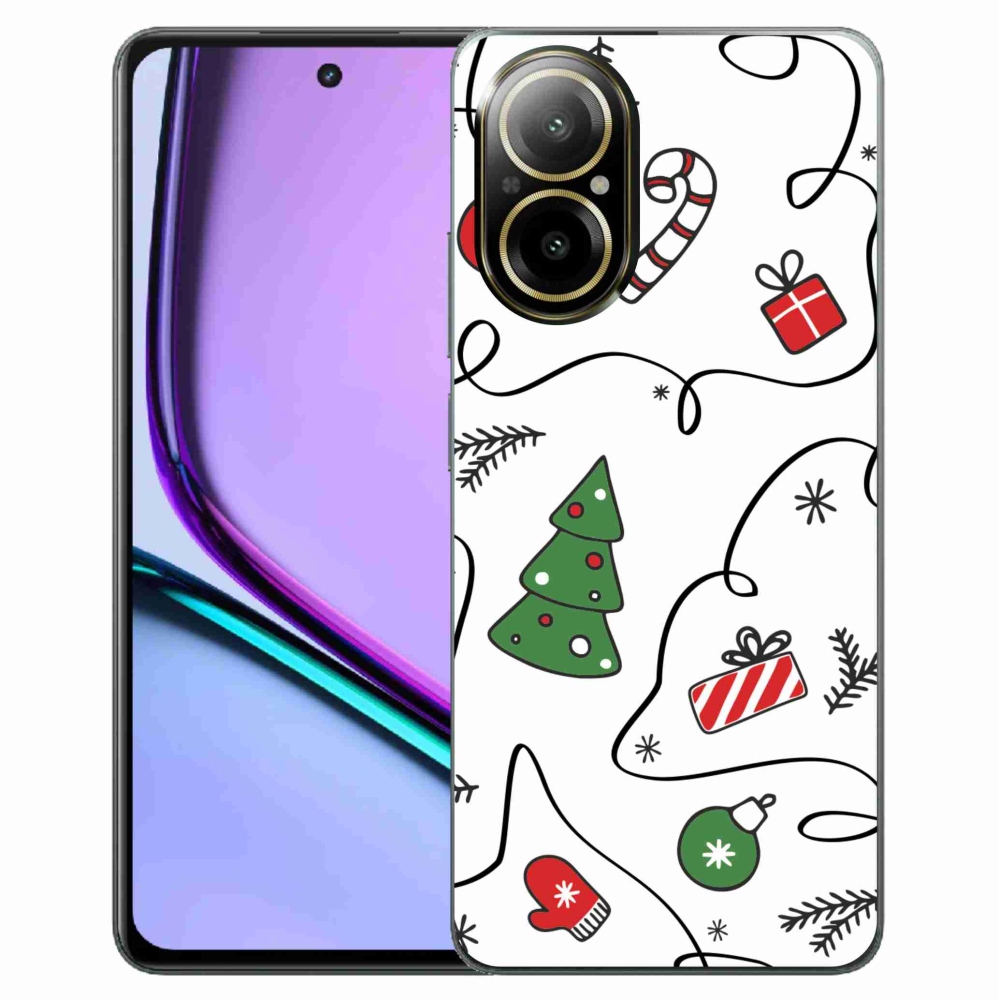Gél borító mmCase a Realme C67 készülékhez - karácsonyi motívumok