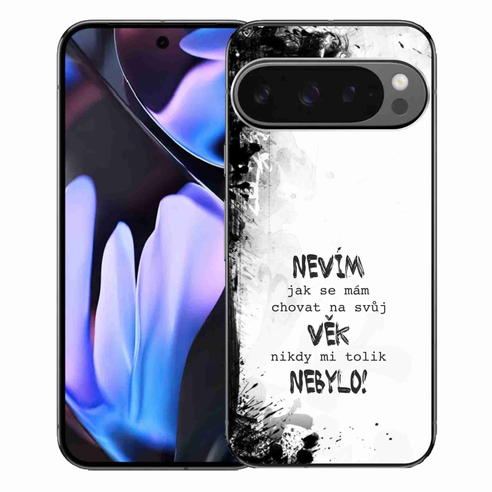 Gél borítás mmCase a Google Pixel 9 Pro XL számára - vicces szöveg 14 fehér háttér