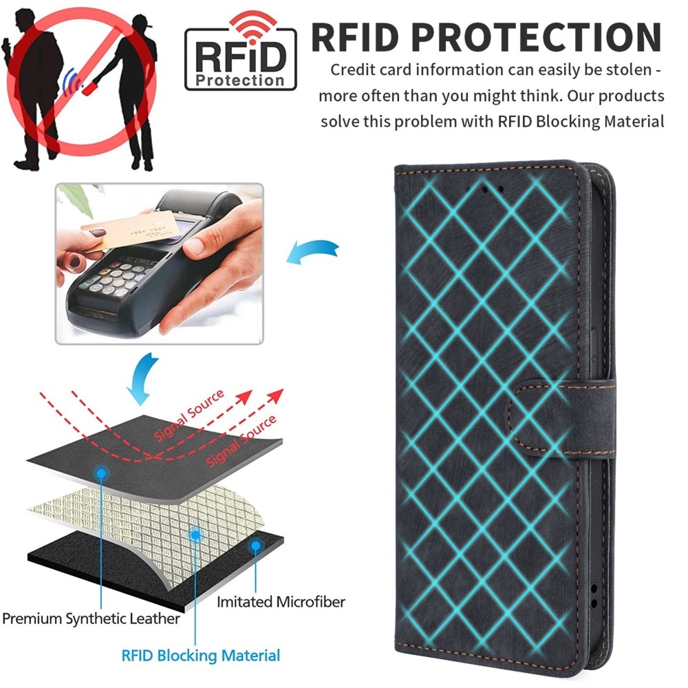 RFID könyvtáska Xiaomi Redmi Note 14S/Note 13 Pro 4G/Poco M6 Pro - zöld