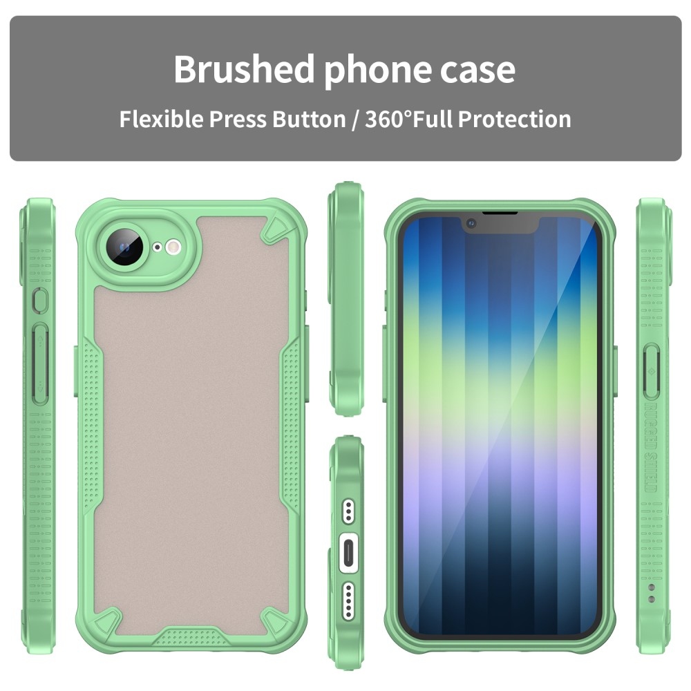Fagyasztott tartós borítás iPhone 16e készülékhez - zöld
