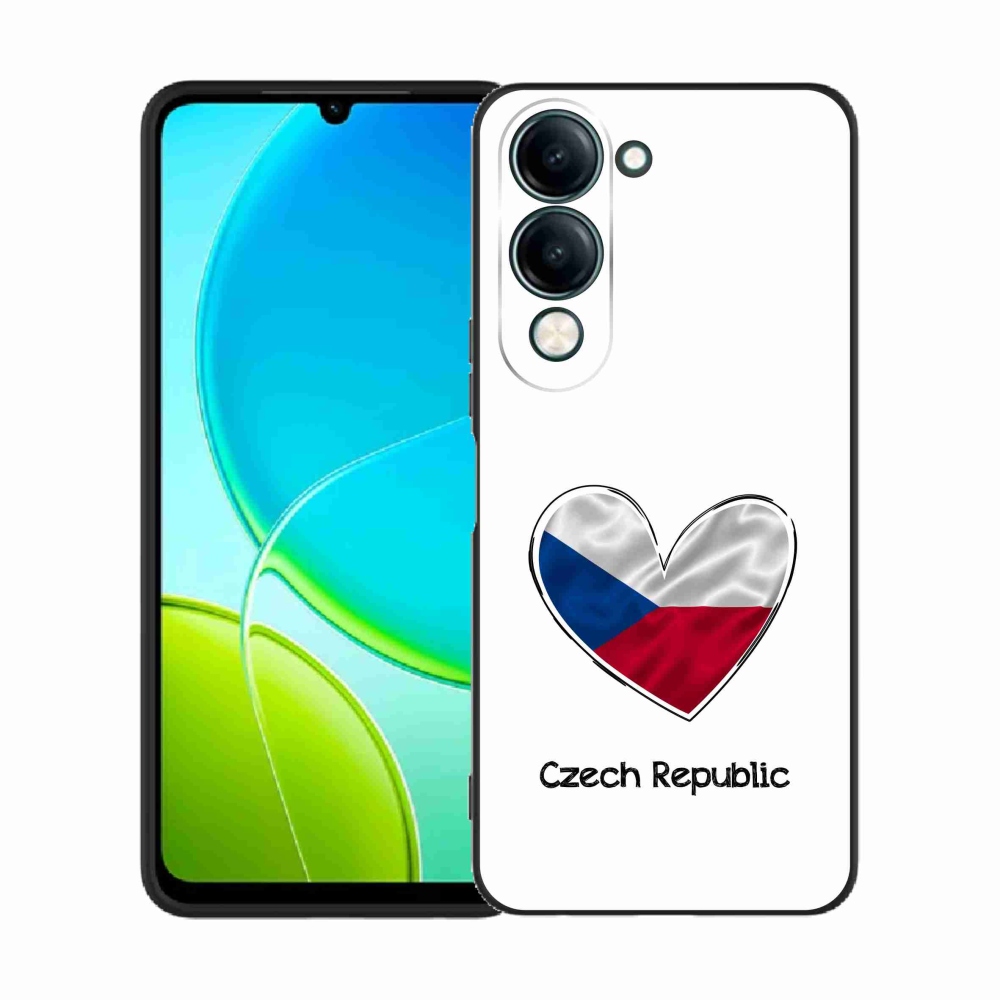 Gél borító mmCase a Vivo Y29s 5G-n - szív zászló fehér háttérrel