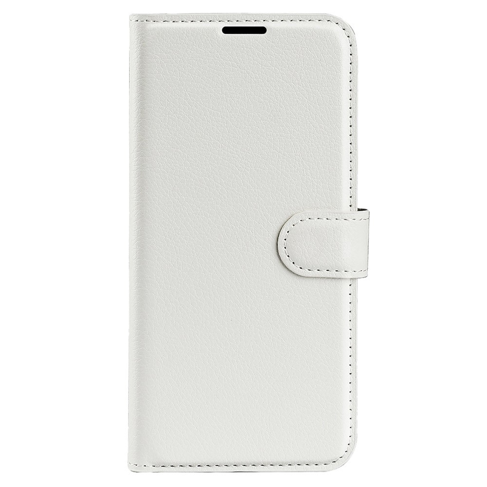 Litchi könyv tok iPhone 15 Pro Max készülékhez - fehér