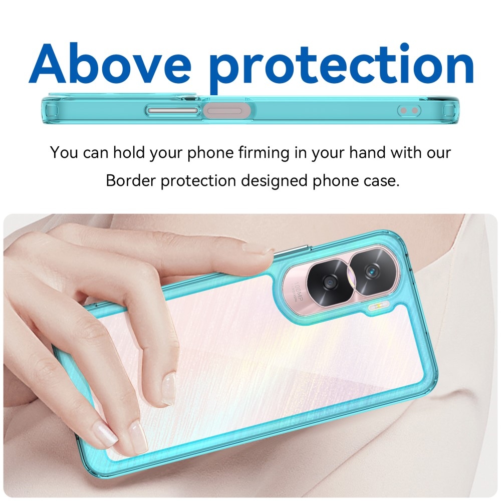 Gél tok fix hátlappal Honor 90 Lite készülékhez - világoskék