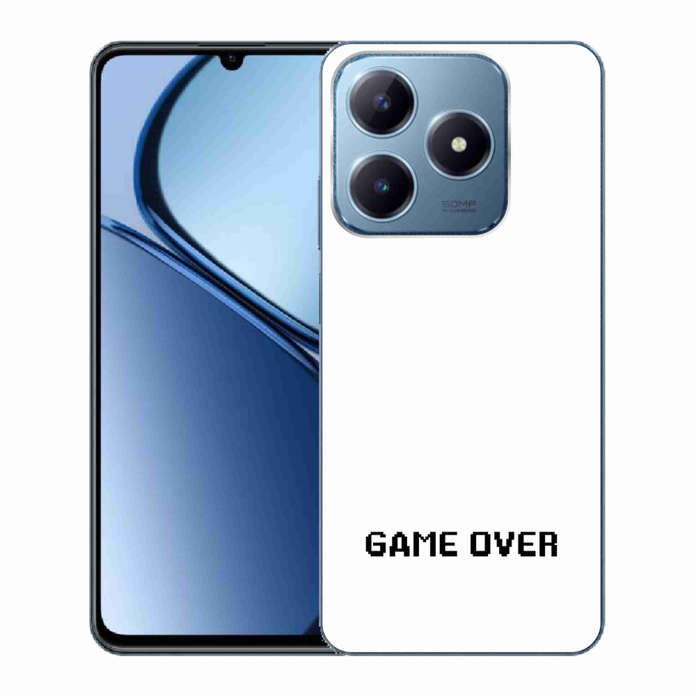 Gél borítás mmCase a Realme C63 készülékhez - játék fehér háttérrel