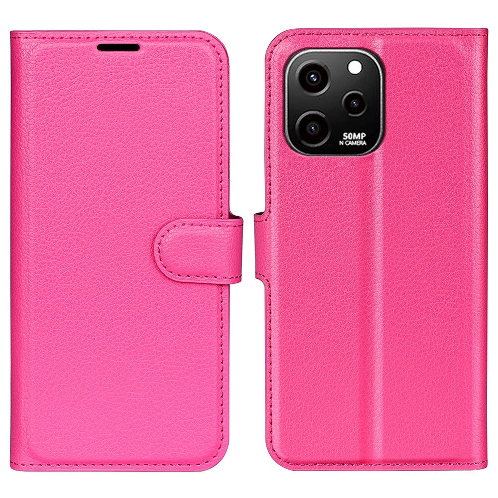 Litchi könyv tok a Huawei Nova Y61-hez - rózsaszínű