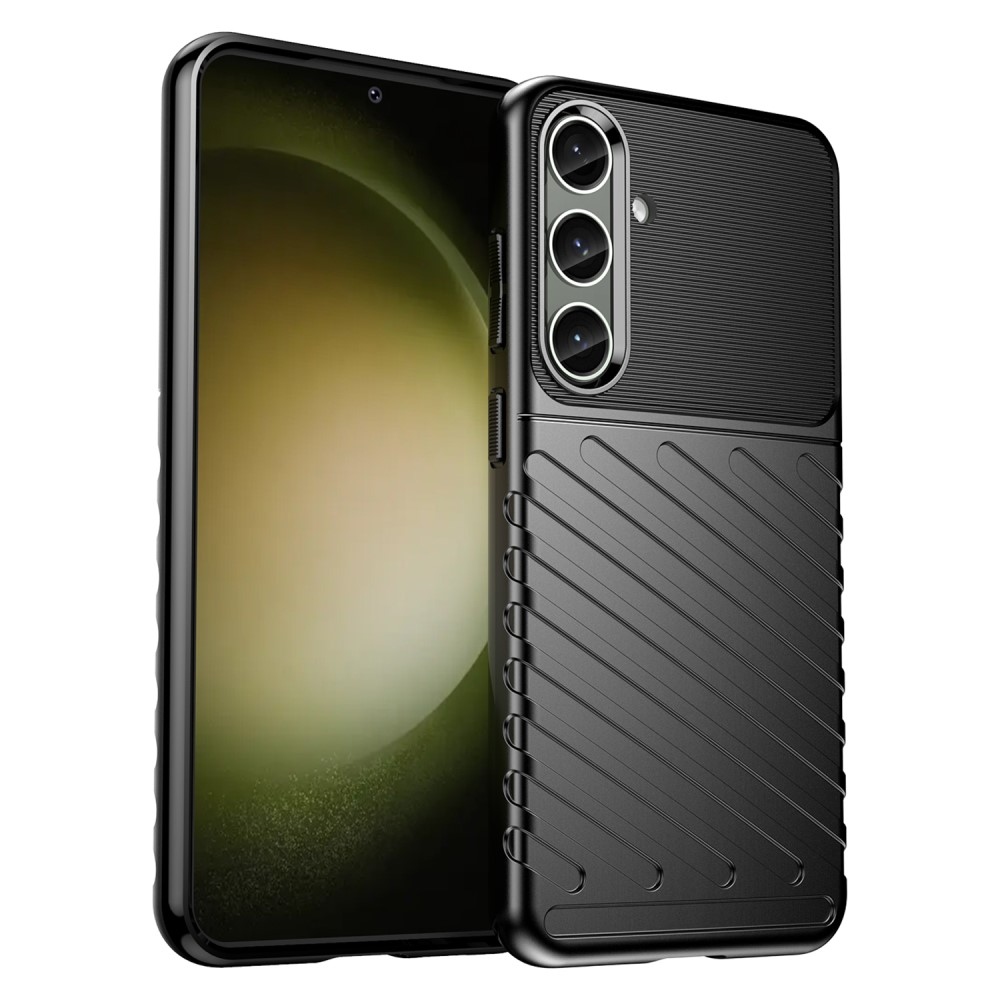 Thunder tartós zselés tok Samsung Galaxy S24+/S25+ készülékhez - fekete